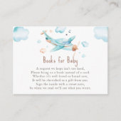 ブルートイ飛行機少年の赤ちゃんシャワーブックリクエスト エンクロージャーカード (正面)