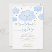 ブルートゥインクルスタークラウドベビー散水 招待状 (正面)