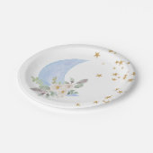 ブルートゥインクルリトルスタープレートピンクジェンダーリビール ペーパープレート (アングル)