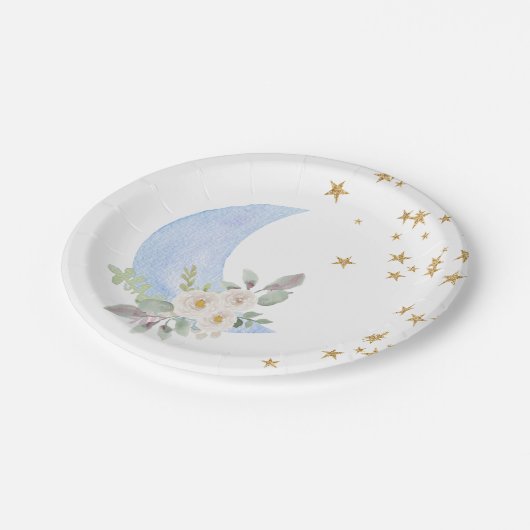 ブルートゥインクルリトルスタープレートピンクジェンダーリビール ペーパープレート (アングル)