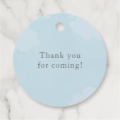 ブルートゥインクルリトルスターベビーシャワー誕生日 フェイバータグ (裏面)