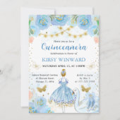 ブルートゥットブロンドヘアバレリーナキンセアニェラ 招待状 (正面)