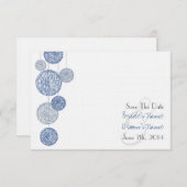 ブルートウィーングローブウェディング日付を保存 セーブザデート (正面/裏面)