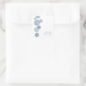 ブルートウィーングローブ結婚ズのステッカー スクエアシール (バッグ)