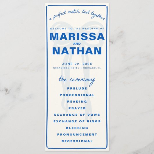 ブルートウ描ズボウ結婚式 プログラム (正面)