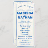 ブルートウ描ズボウ結婚式 プログラム (正面/裏面)