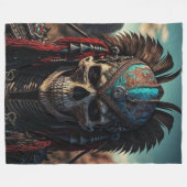 ブルートップスカル フリースブランケット (正面(横))