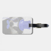 ブルートップハットと口ひげ付きアナグマ ラゲッジタグ (裏面横)