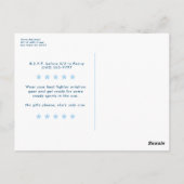 ブルートップワンファイターパイロットをテーマにした第1誕生日 ポストカード (裏面)