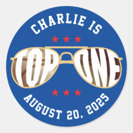 ブルートップ1ファイターパイロットテーマファースト誕生日 ラウンドシール