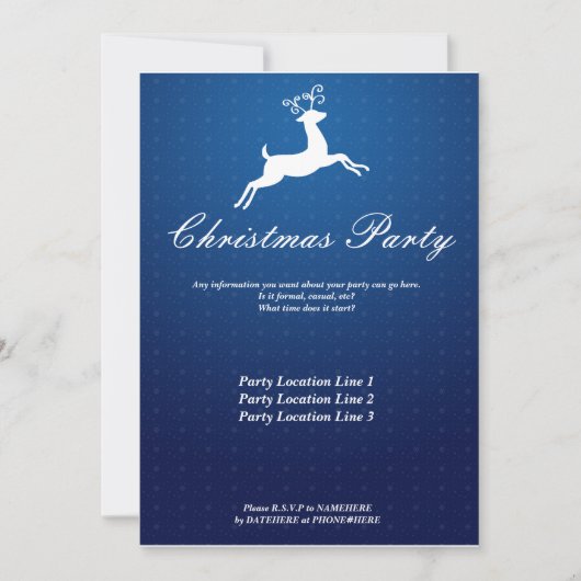 ブルートナイダークリスマスパーティの招待状 招待状 (正面)