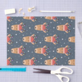 ブルートナカイ素朴キュートお洒落おもしろい 薄葉紙 (クラフト)