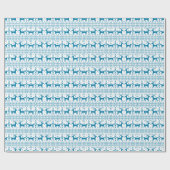 ブルートナディアクリスマスカラーセーターホリデークリスマス ラッピングペーパー (フラット)