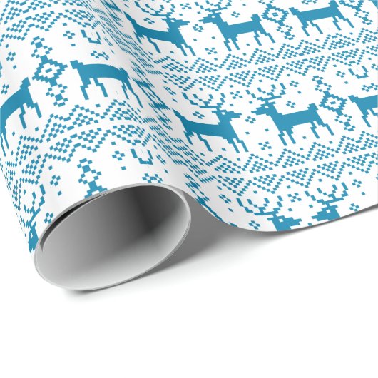 ブルートナディアクリスマスカラーセーターホリデークリスマス ラッピングペーパー (ロールコーナー)