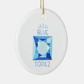 ブルートパズアーストーン セラミックオーナメント (右)