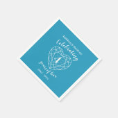 ブルートパーズ記念日4年の愛のナプキン スタンダードカクテルナプキン (角)