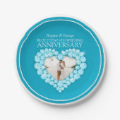 ブルートパーズ4周年記念写真ハート紙プレート ペーパープレート (正面)