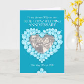 ブルートパーズ4th結婚のアニバーサリー妻の写真カード カード (黄色い花)