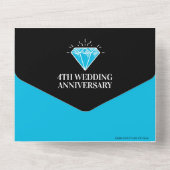 ブルートパーズ4th結婚周年記念パーティー宝石 オールインワン招待状 (裏面)