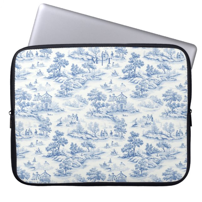 ブルートフランスのイルドジュイスタイリッシュヴィンテージモノグラ ラップトップスリーブ (正面)