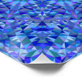 ブルートライアングル万華鏡のように千変万化するパターンマンダラ ポスター (コーナー)