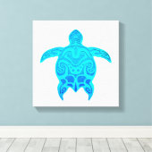 ブルートライバルカメ キャンバスプリント (インサイチュ (ウッドフロア))