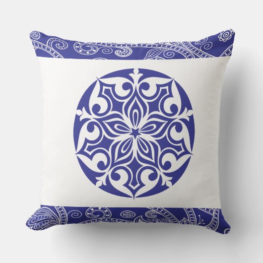 ブルートライバルサークルレトロ装飾用クッション クッション (正面)