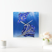 ブルートライバルスティングレイ スクエア壁時計 (ホーム)