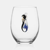 ブルートライバルマーメイド ステムなしワイングラス (裏面)