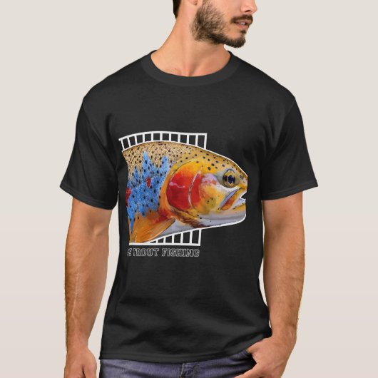 ブルートラウトの釣り カラフルなギフト Tシャツ (正面)
