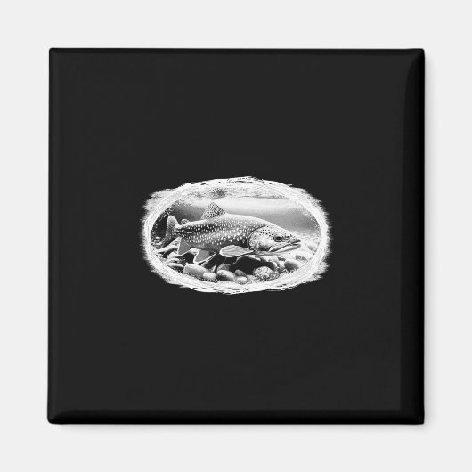 ブルートラウト ドライフライ 釣り好き フライタイイング 魚 マグネット (正面)