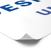 ブルートラクタカスタム誕生日パーソナライズされた標識 ポスター (角)