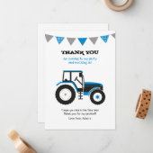 ブルートラクターありがとうノートカード ノートカード (正面/裏面インサイチュ)