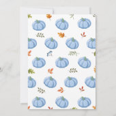 ブルートラクターズパンプキン誕生日ハーベストパーティー 招待状 (裏面)