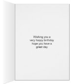 ブルートラクターデザインパーソナライズされた誕生日 (内側 (右))