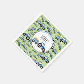 ブルートラクタートラックファームプロデュース誕生日 スタンダードカクテルナプキン (角)