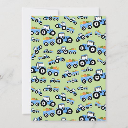 ブルートラクタートラックファームプロデュース誕生日 招待状 (裏面)