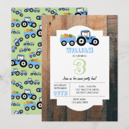 ブルートラクタートラックファームプロデュース誕生日 招待状