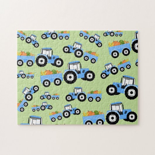 ブルートラクタートラックファームプロデュース ジグソーパズル (横)