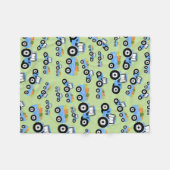 ブルートラクタートラックファームプロデュース フリースブランケット (正面(横))