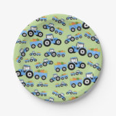 ブルートラクタートラックファームプロデュース ペーパープレート (正面)