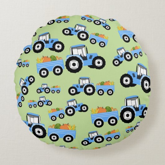 ブルートラクタートラックファームプロデュース ラウンドクッション (正面)