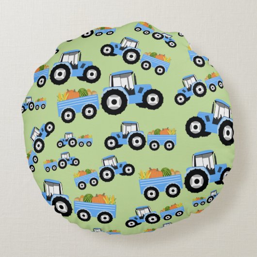 ブルートラクタートラックファームプロデュース ラウンドクッション (裏面)