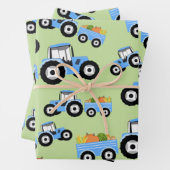 ブルートラクタートラックファームプロデュース ラッピングペーパーシート (インサイチュ)