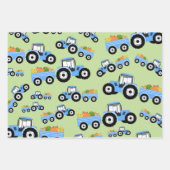 ブルートラクタートラックファームプロデュース ラッピングペーパーシート (正面)