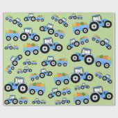 ブルートラクタートラックファームプロデュース ラッピングペーパー (フラット)