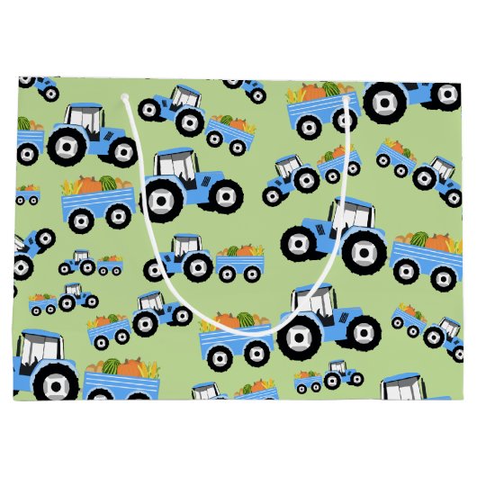 ブルートラクタートラックファームプロデュース ラージペーパーバッグ (裏面)