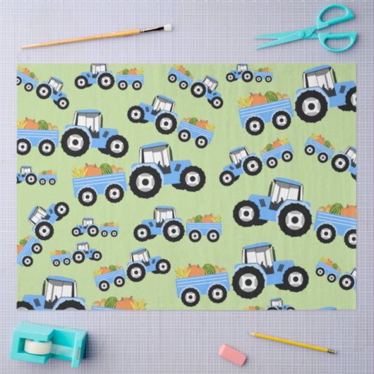 ブルートラクタートラックファームプロデュース 薄葉紙 (クラフト)