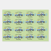 ブルートラクタートラックファーム名&年齢 ラッピングペーパーシート (正面2)