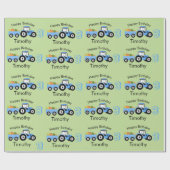 ブルートラクタートラックファーム名&年齢 ラッピングペーパー (フラット)